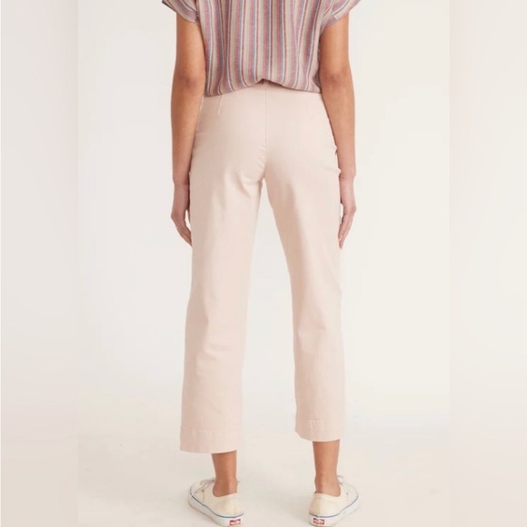 Marine Layer Bridget Slim Wide Leg Crop in Peach Whip - Picture 2 of 6